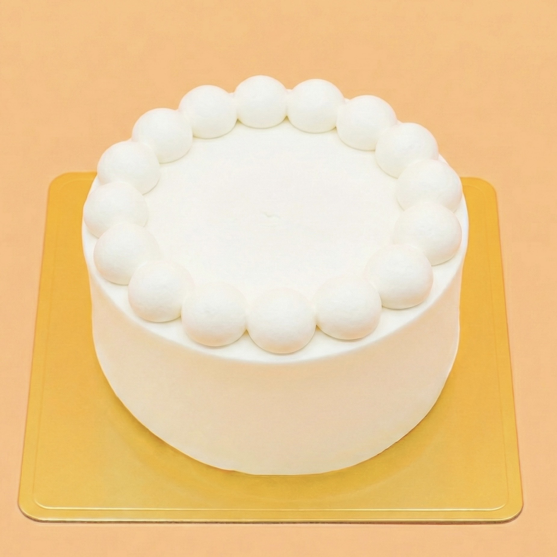 【送料無料】すっぴんケーキ　ジェノワーズデコレーション　※フルーツトッピングなし 5号サイズ【冷凍便】