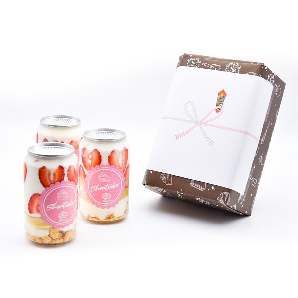 「苺ショートケーキ缶」250mlサイズ　3本セット【冷凍便】